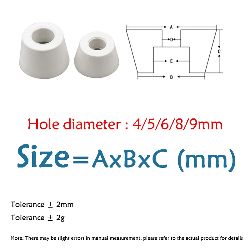1-100Pcs White Rubber Feet Non-slip Furniture Foot Pad Table Leg Cabinet Bottom Pad for Table Chair Leg Foot Protector Cover