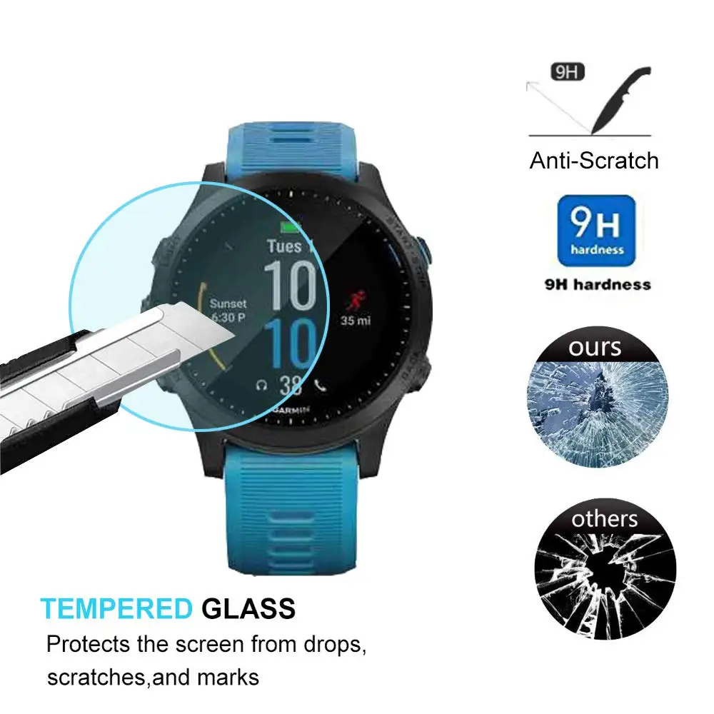 Tempered Glass Protective Film For Garmin Forerunner 45 945 Anti-scratch Screen Protector Film