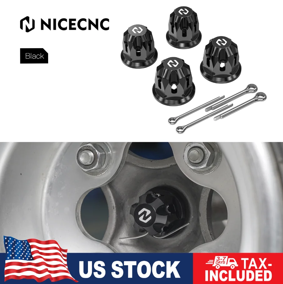 NICECNC ATV Front Rear Wheel Axle Nuts For HONDA TRX 450R 450ER 400X 300X 250X #90304-HM5-A80 90309-HC4-000 7075 Aluminum Alloy