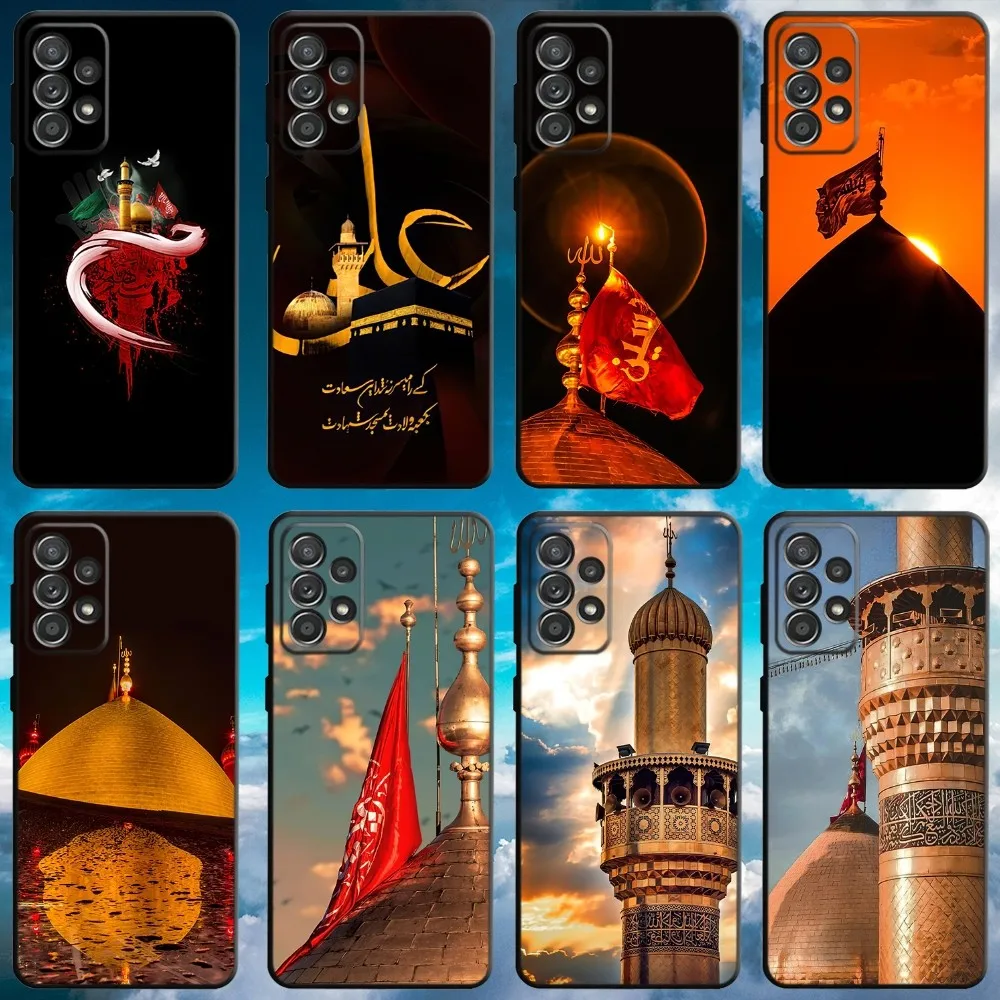 Mecca Imam Ali Islamic Shia Holy Phone Case For Samsung S21,S22 Ultra,S20,S30 plus,S22 plus,S23,S30 ultra 5G Soft Black Cover