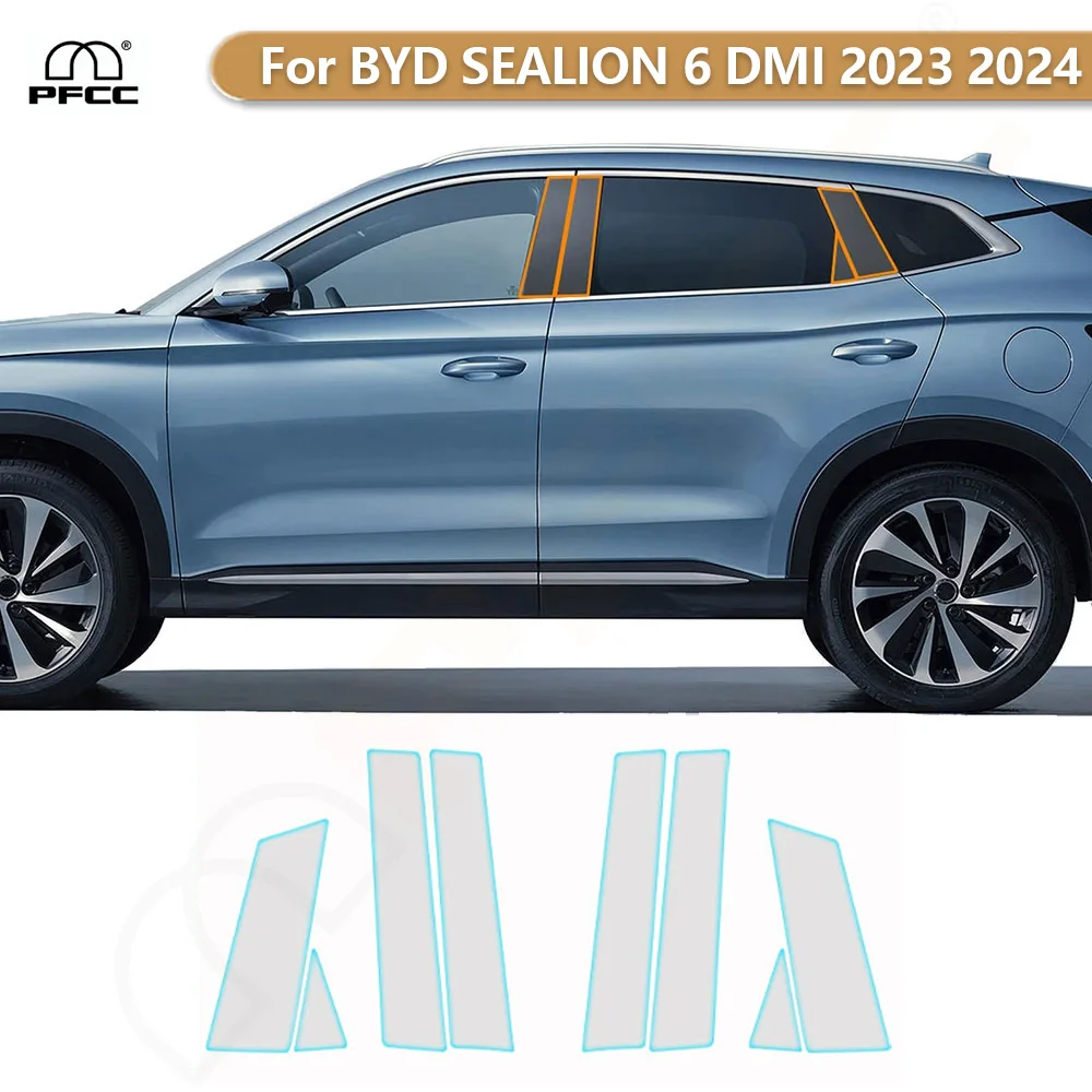 

Car B C Pillar Headlight Rearview TPU Paint Protection Film For BYD SEALION 6 DMI 2023 2024 PPF Transparent Sticker Anti-scratch