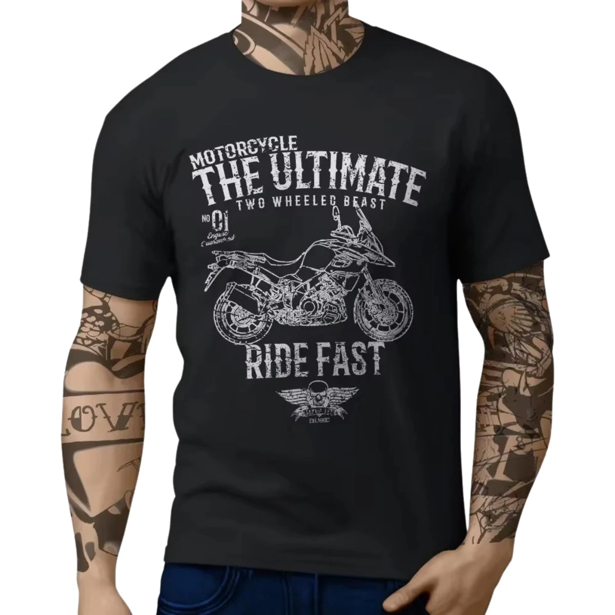 T-Shirt Moto Ultimate Ride Fast Pour Motard High-end Luxury Unisex Style Both of Men and Women
