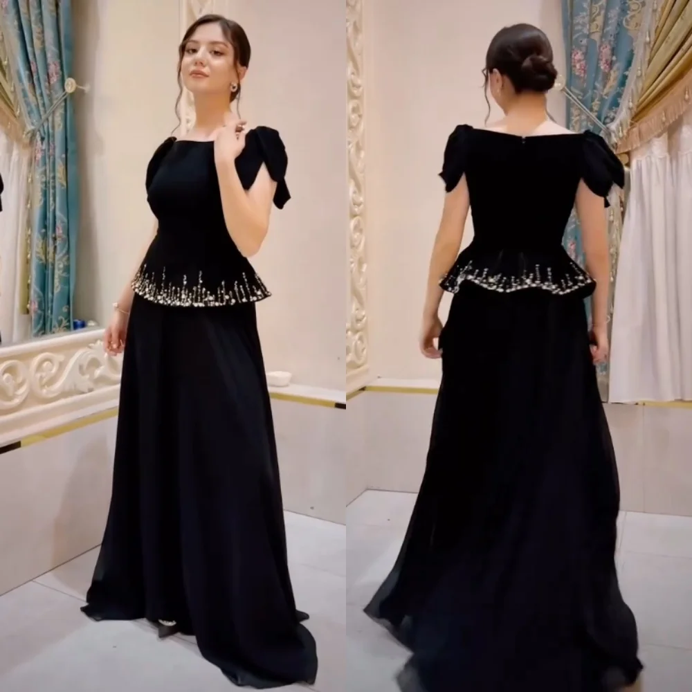 Customized O-Neck Sequined A-line Long Dresses Bespoke Occasion Homecoming Party Gown Women's Evening High Quality Sparkle