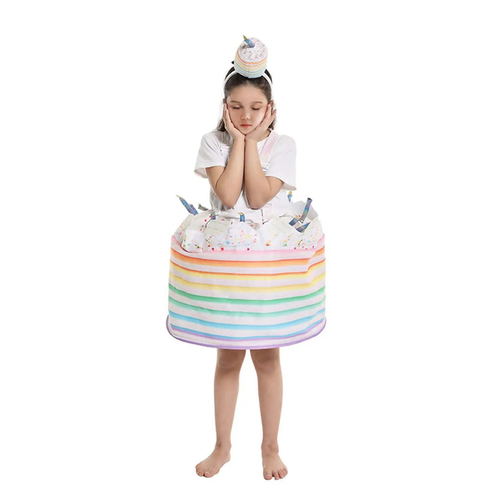 

Cake Costume for Kids Outfit Cake Dress for Stage Performance Holiday Party