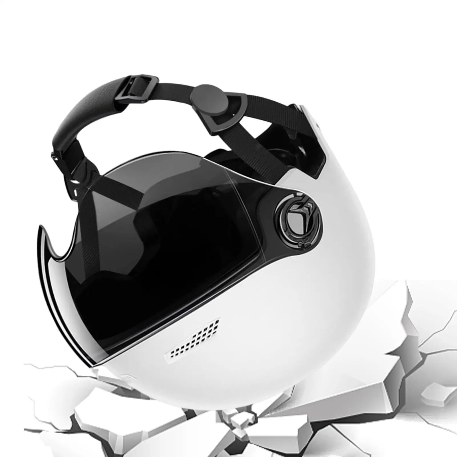 Bicycle Safety Helmet 3C Certified Men Women Adult Plastic Cartoon Electrics Bicycle Motorcycle Half Helmet With Goggles