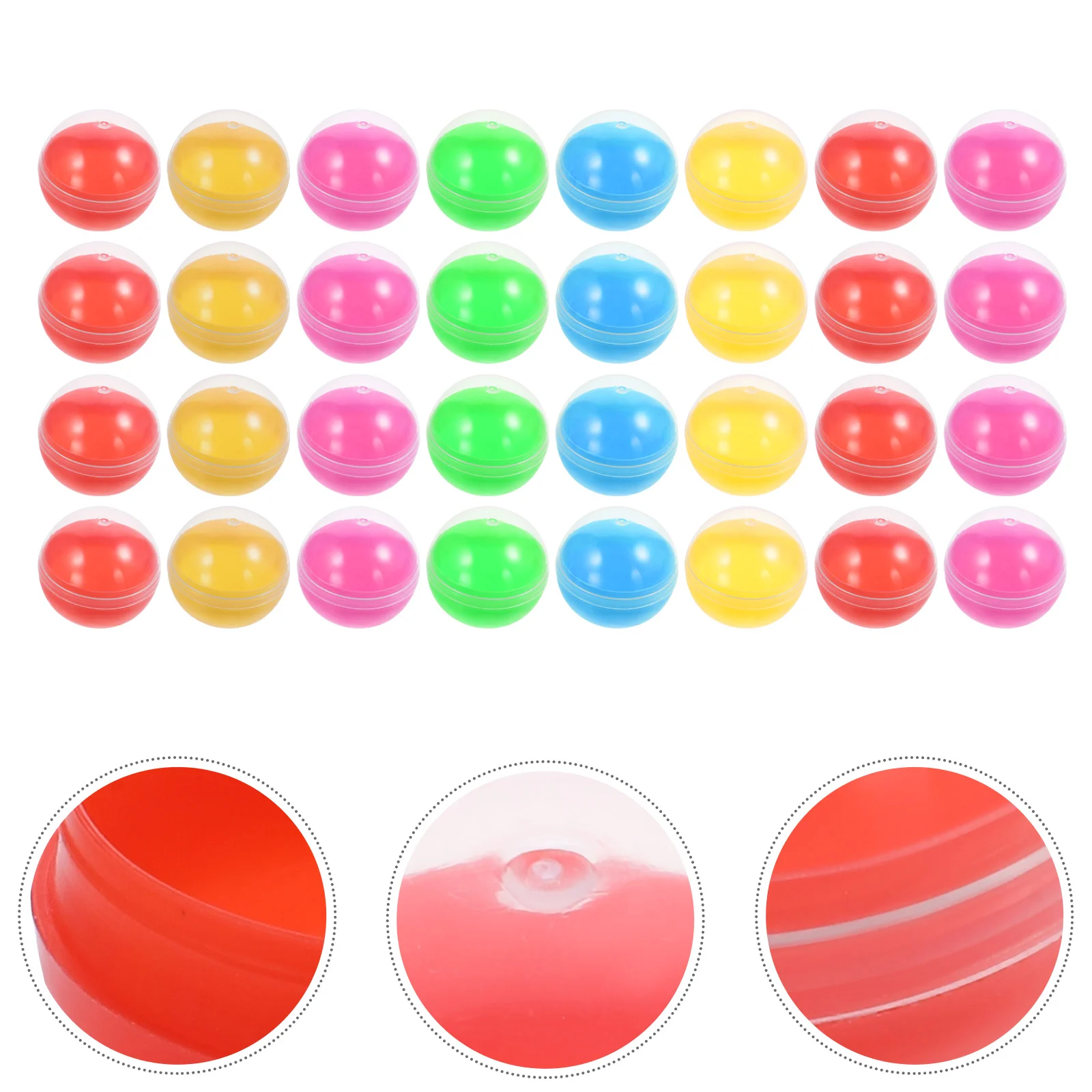 50 Pcs Basket Egg Machine Capsule Shell Child Toy Empty Round Blind Boxes Plastic Fillable Balls