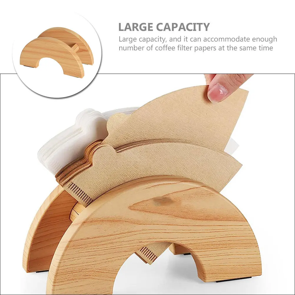 

Coffee Filter Holder ABS Material Simple Elegant Design Large Capacity Lightweight Desktop Organizer Storage Stand