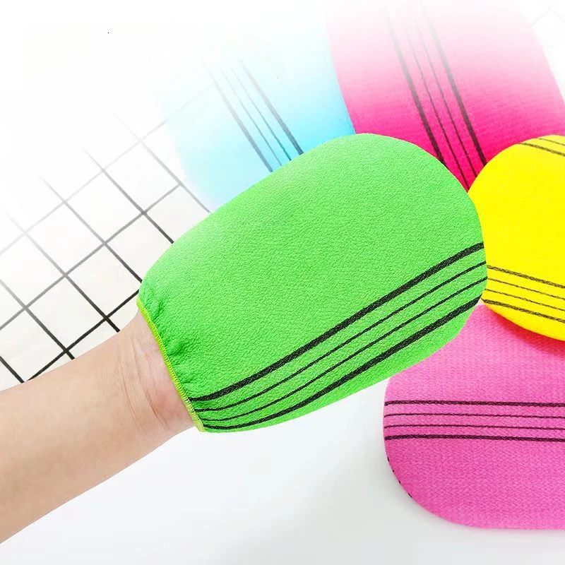 1PC 4 Colors Bathing Wipes Korean Italy Exfoliating Body-Scrub Glove Towel Green Red Rubbing A Bath Glove Body Scrubber