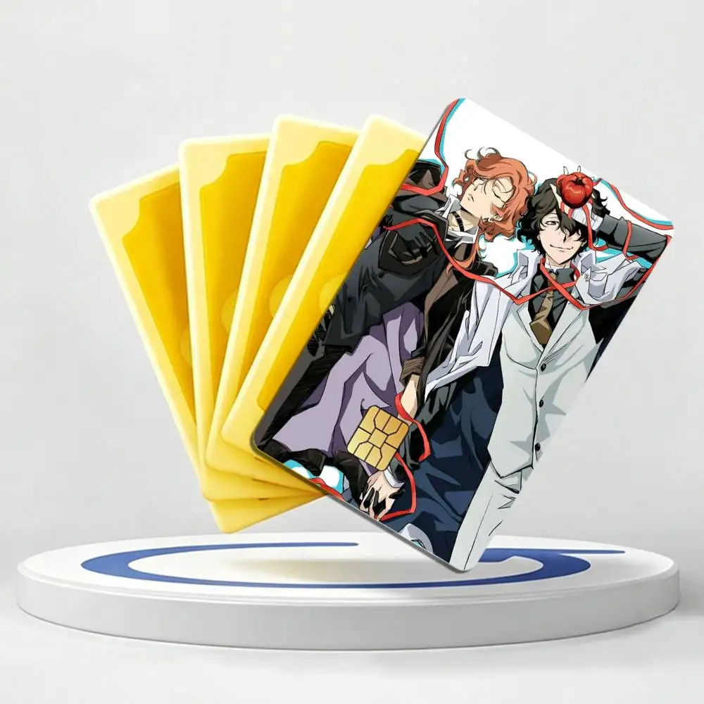 B-Bungo Stray Dogs Anine Card Stickers for Bank Access Protective Waterproof Film Cover Sticker Gift