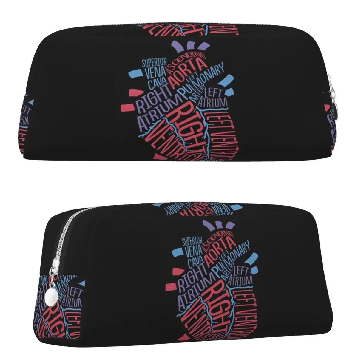 Anatomical Hu He Cardiology Medical Cardiac Nurse Pencil Cases for Student Pen Box Pencil Bag Pencil Pouch Storage Stationery