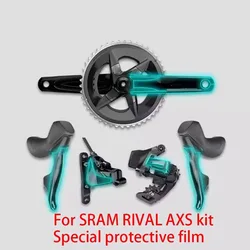 For SRAM RIVAL AXS Kit, Crank and Hand Conversion, Rear Derailleur, Protective Film Road Mountain Bike Tooth Sticker, Waterproof