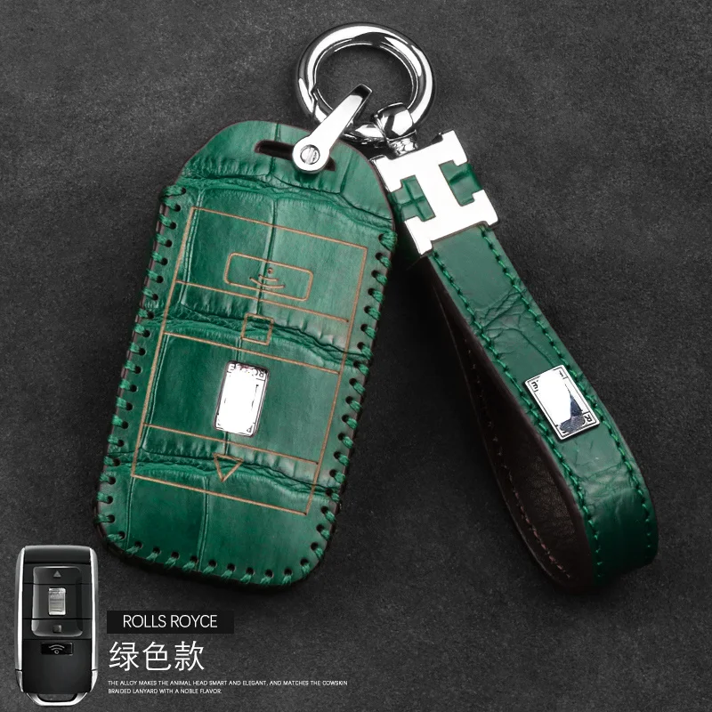 Customized Crocodile Skin Key Case for Rolls Royce Curinan Phantom 2021 Gusteau High-end Men's and Women's Car Real Leather Bag