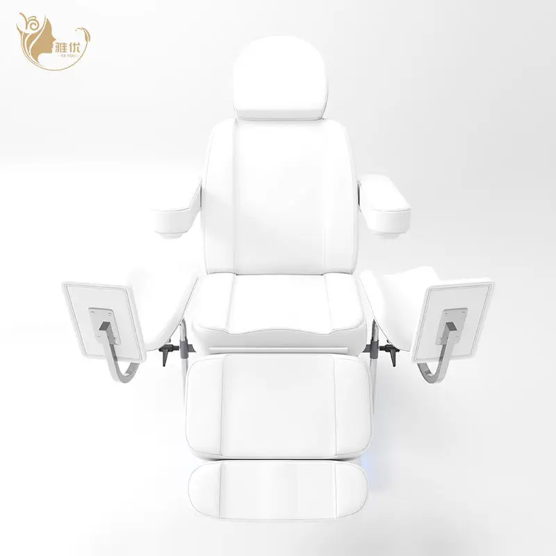 Electric Hydraulic Treatment Bed With Adjustable Height And PU Cushion For Spa Facial And Body Therapy