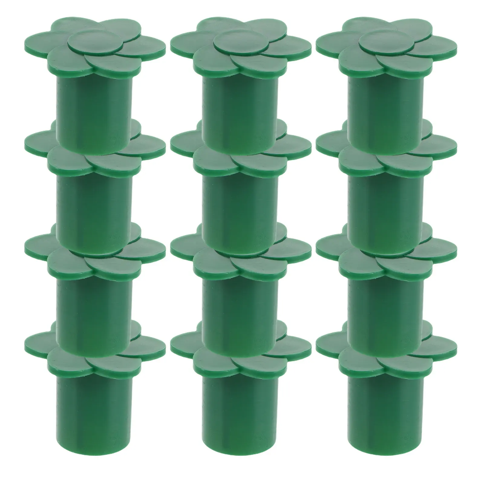 12 protectores de bambú para bastones, tapas de plástico para bastones de jardín, cubiertas de seguridad para esquinas, para varillas de soporte de plantas y marcadores de caminos