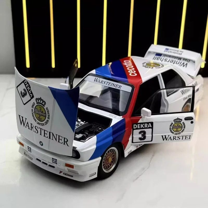 

1:24 BMW M3 Sport EVO, модель спортивного автомобиля из сплава, литье под давлением, металлический трек, гоночный автомобиль, модель автомобиля, имитация звука, свет, детская игрушка в подарок