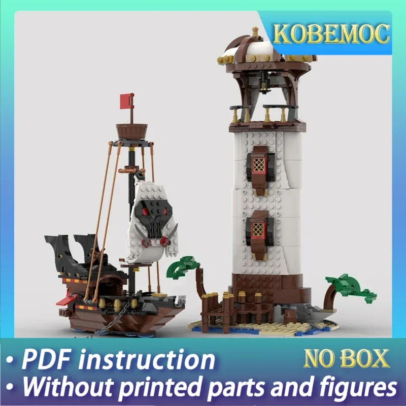 Moc Building Blocks Street View Model Serie Pirate Lighthouse Technical Bricks DIY Assembly Famous Toys For Childr Holiday Gifts