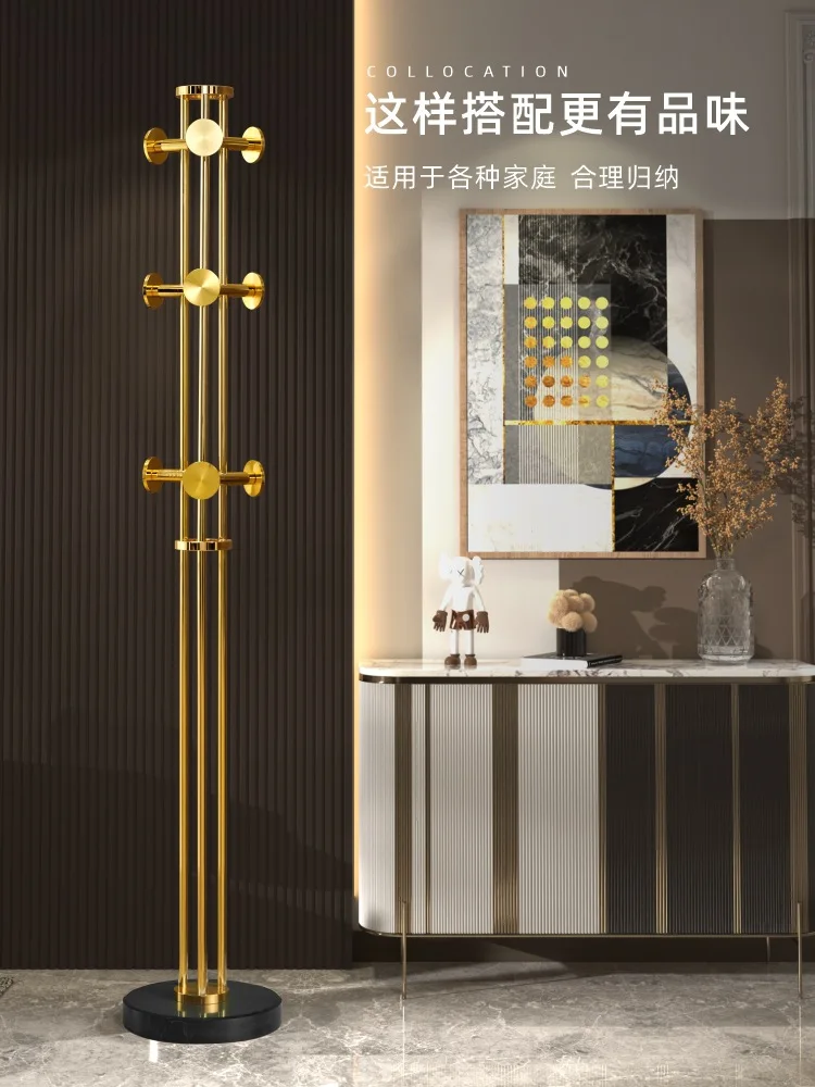 

Light luxury hanger floor bedroom Internet celebrity vertical stainless steel coat rack Modern simple home