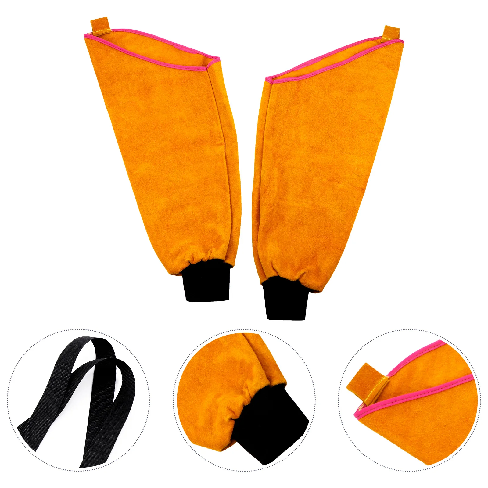 Welding Sleeve Heavy Duty Thick Split Cowhide Heat Resistant Flame Proof Welder Arm Protective Long Working Sleeves