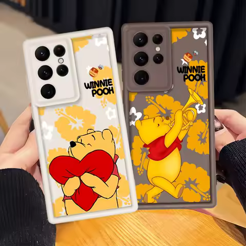 Disney Winnie The Pooh Soft Cover Case for Samsung Galaxy S24 S22 S25 Ultra S20 S21 S23 Note 20 Ultra S24 FE S25 S23 Plus