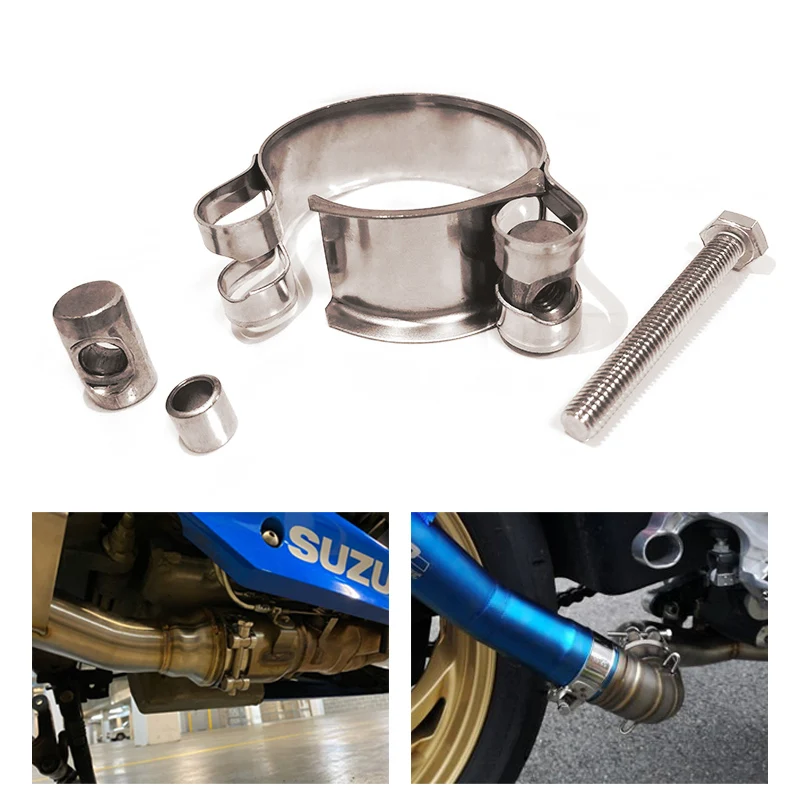 

Universal Clamp Hose Silicone Exhaust Band Pipe Clamp Clip For Slip On Type Motorcycle Muffler Car Accessories