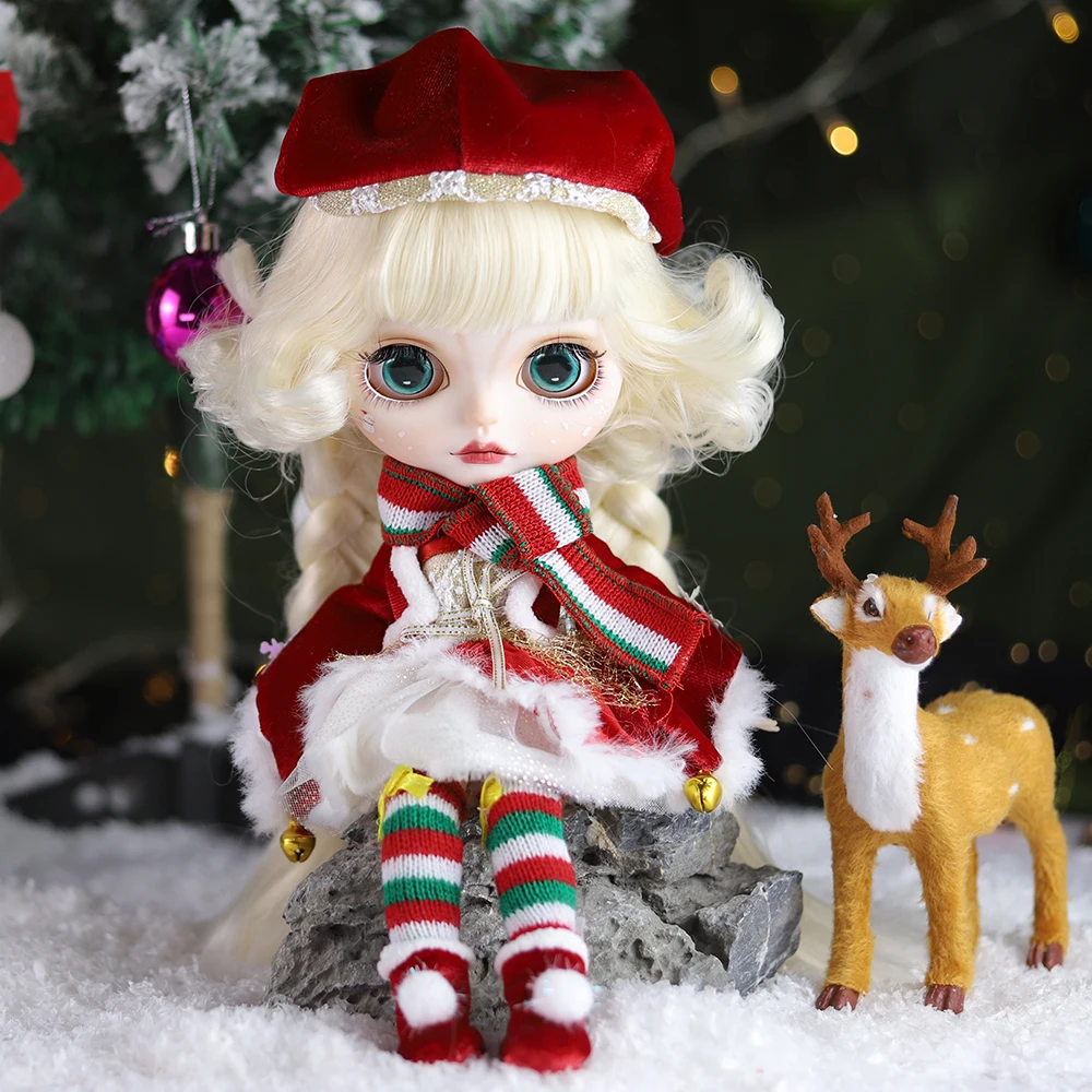 Conjunto de ropa de Navidad para muñeca ICY DBS Blyth 1/6, ropa de bebé, Nochebuena, OB24