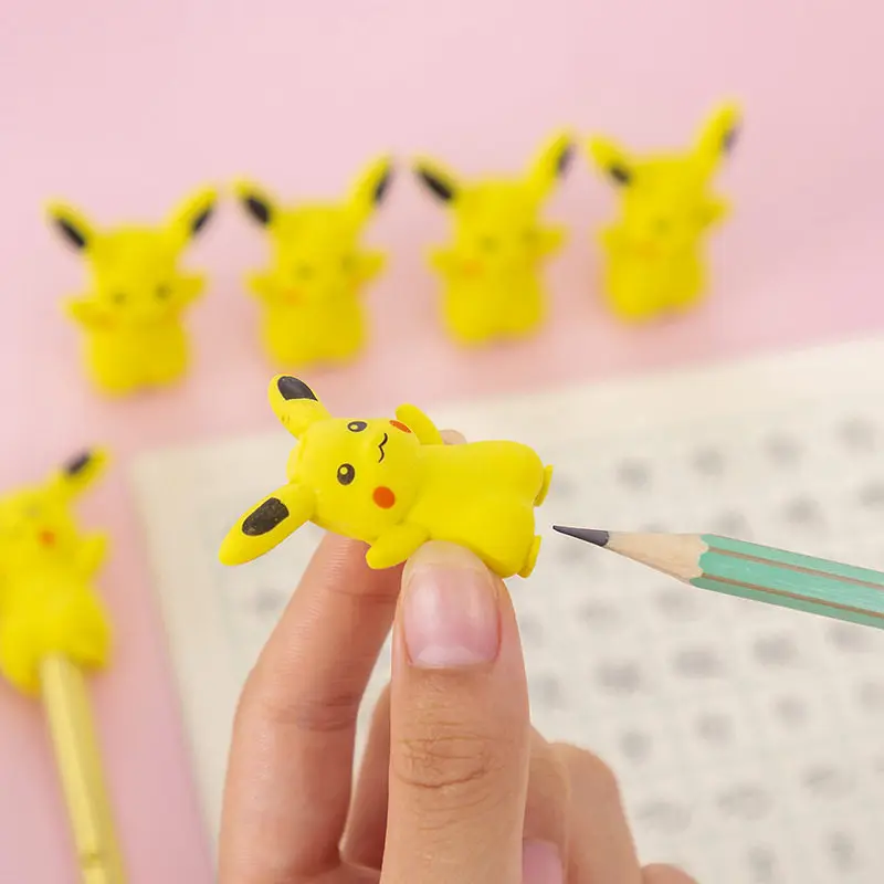 

10pcs Pokemon Pikachu Anime Figure Eraser Cartoon Peripherals Cute Student School Supplies Stationery Children’s Birthday Gifts