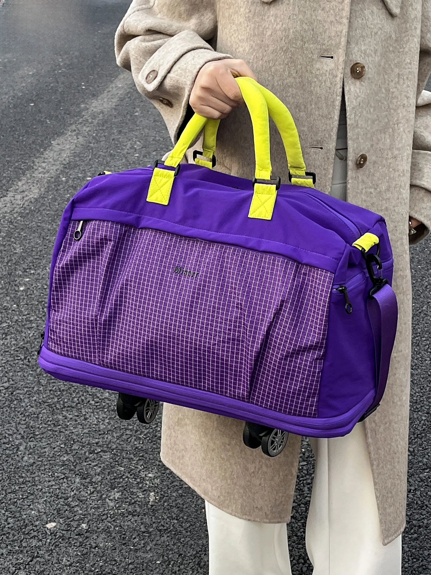 

Прочная дорожная сумка с колесами и ручкой, большая сумка для хранения, сумка для хранения Lage Carrng, складной нейлоновый материал