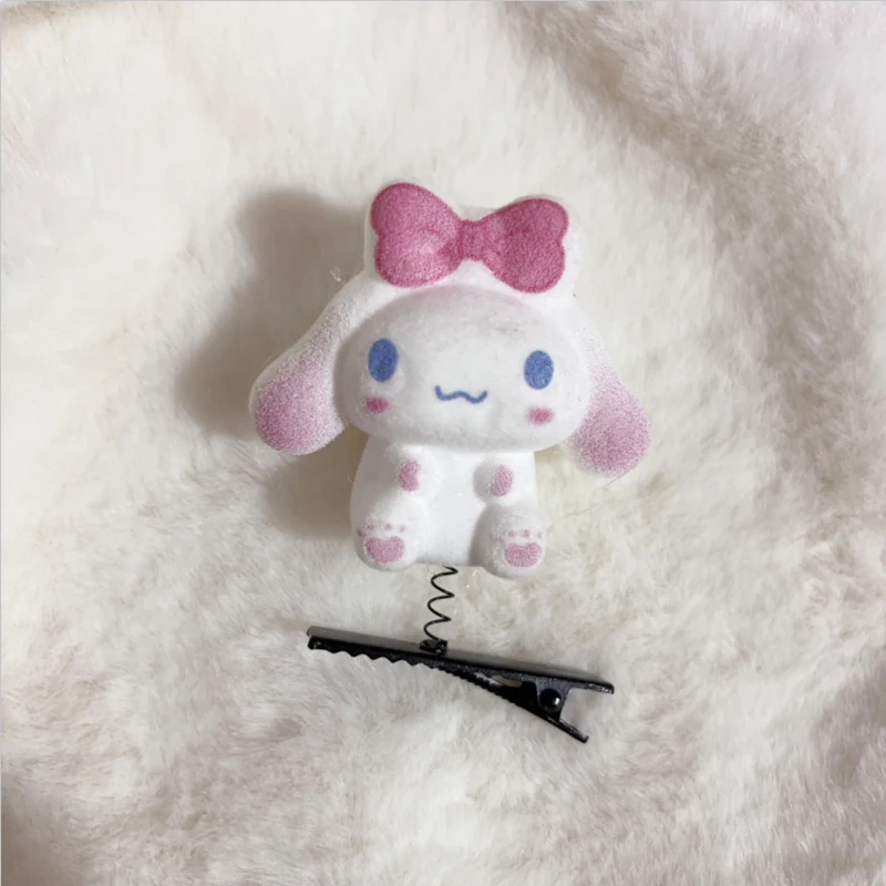 5 pezzi Sanrio Hello Kitty fermaglio per capelli 3D Kuromi primavera forcine melodia Cinnamoroll clip a becco d'anatra copricapo accessorio per capelli per bambini