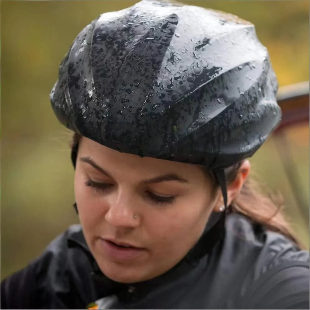 Fahrradhelmüberzug, passend für die meisten Fahrradhelme – schützt den Kopf vor Wind, Regen und Sonne. – Detail 6