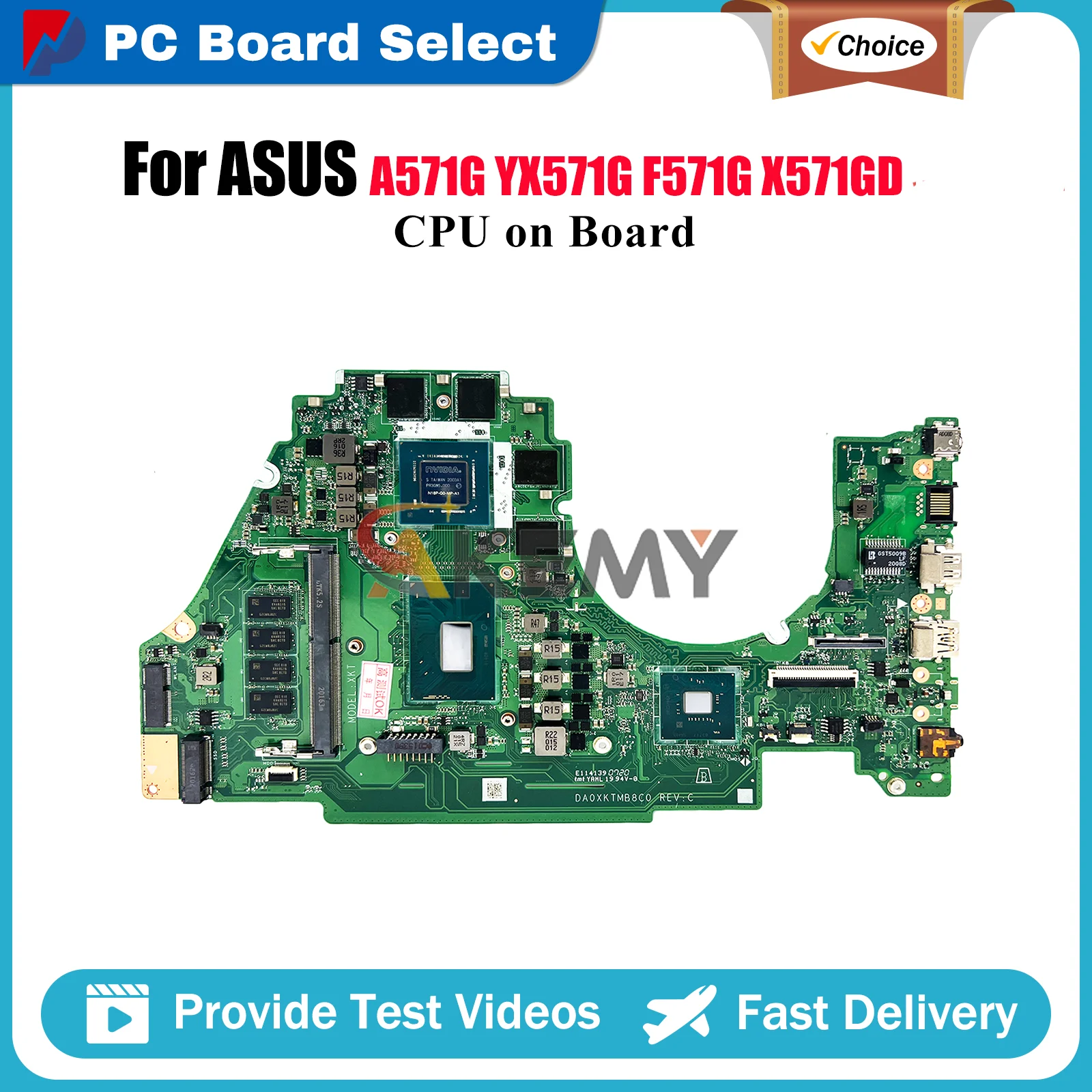 

X571GT Laptop Motherboard For ASUS VivoBook X571G FX571G X571GD K571G X571GT F571G A571G VX60G YX571G R571G Mainboard With CPU