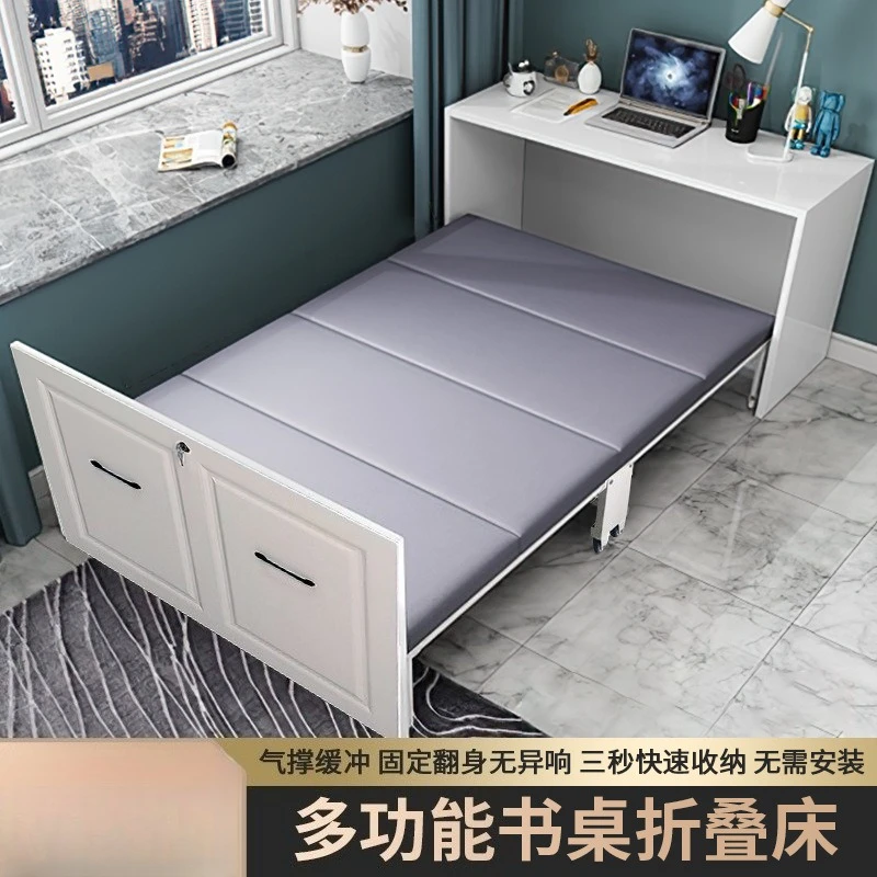 Multifunctional living room study desk bookcase wardrobe invisible bed folding bed cabinet integrated dual-purpose balcony hidde