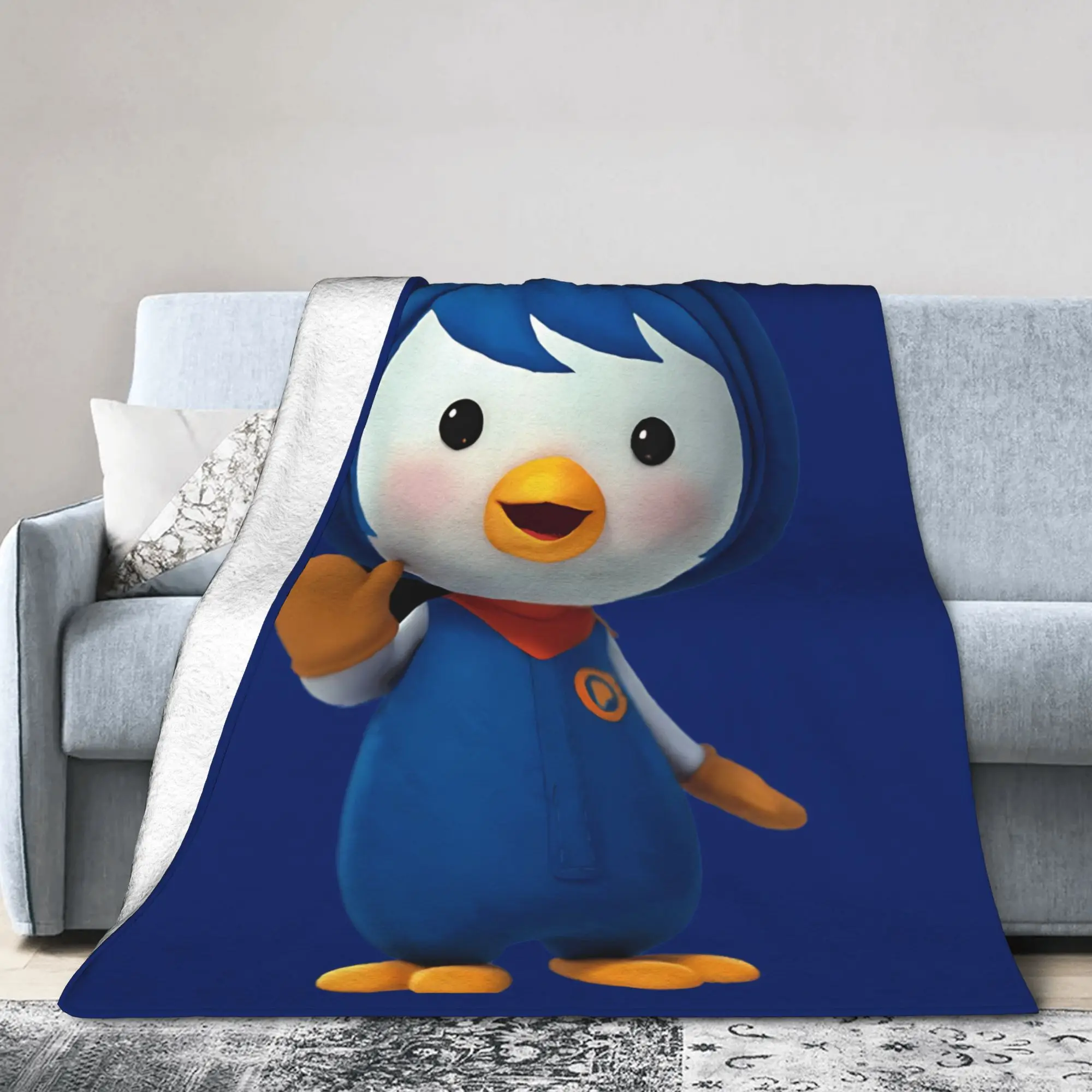 Pororos Movie Flannel Throw Blanket Blanket for Bedding Outdoor Super Warm Bedspread,