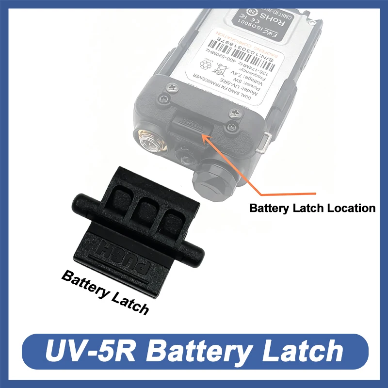 Push Button Battery Lock For Baofeng UV-5R UV-5RA UV-5RE 5RB BF-F8HP Walkie Talkie Replacement Battery Release Clip Latch Holder