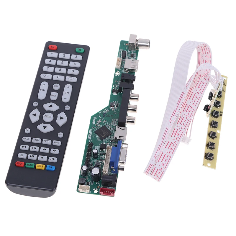 1 Set Good Quality T.V53.03 Universal LCD TV Controller Driver Board V53 Analog TV/AV/PC/HDMI/USB Media Motherboard 3 Styles