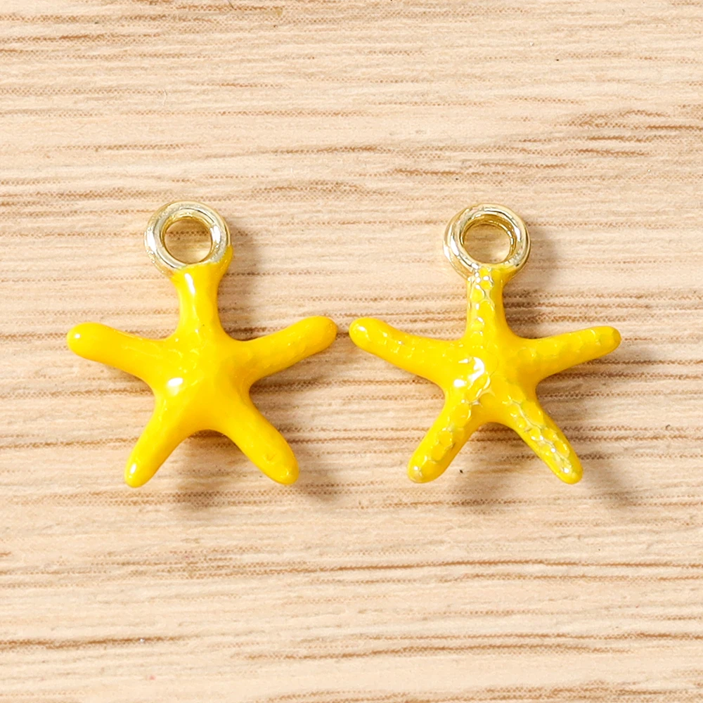 Tusember 5 Stück niedliche bunte Seestern-Muschel-Fisch-Anhänger für die Schmuckherstellung, Ohrringe, Halsketten, Armbänder, DIY-Bastelarbeiten – Detail 36