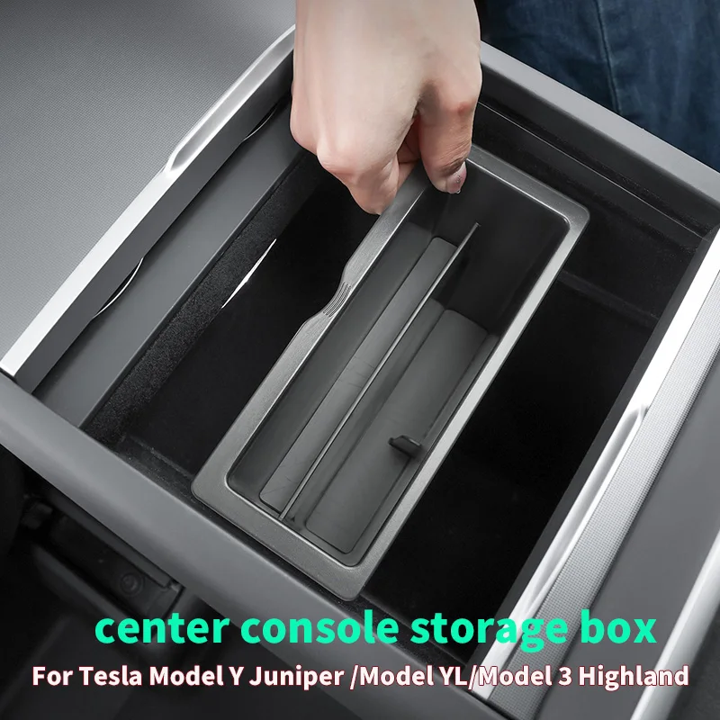 For Tesla Central Storage Box Model YL 6-Seater Armrest Box for Storing and Storing Car Accessories