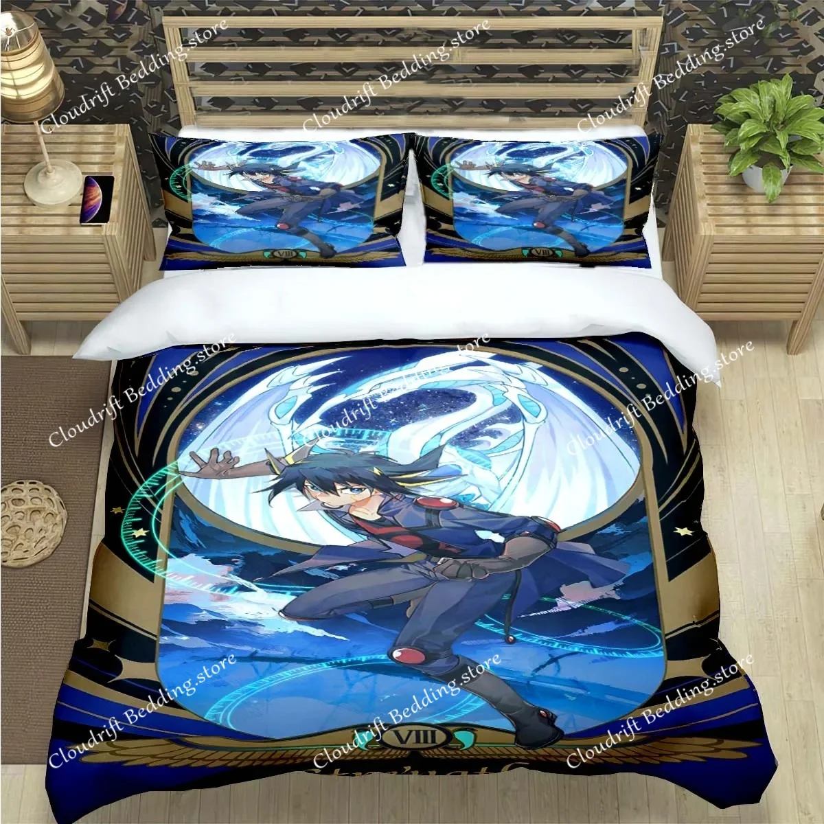 Famous Card Games Y-Yu-Gi-Oh Print Bedding Sets Bed Supplies Set Comforter Set Teens Girls Cartoon Twin Single Kid Gift 4