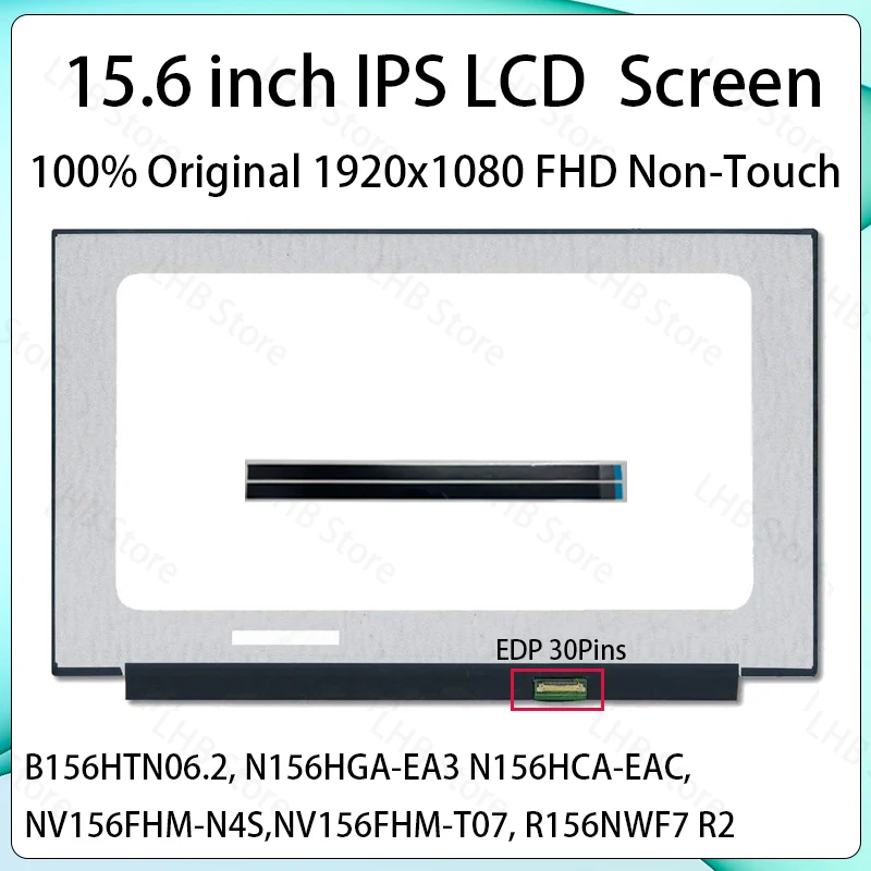 

15.6 Inch IPS Laptop LCD Screen For Lenovo ideapad 3-15ALC6 3-15ITL6 3-15ADA6 Display Matrix Panel Replacement 1920x1080 FHD