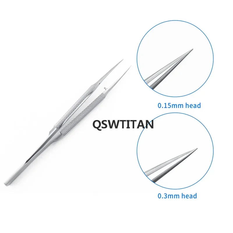 Ophthalmic Micro Forceps Round Handle Ophthalmic Tweezers Eye Surgical Instruments 10.5cm/14cm/16cm/18cm Stainless Steel