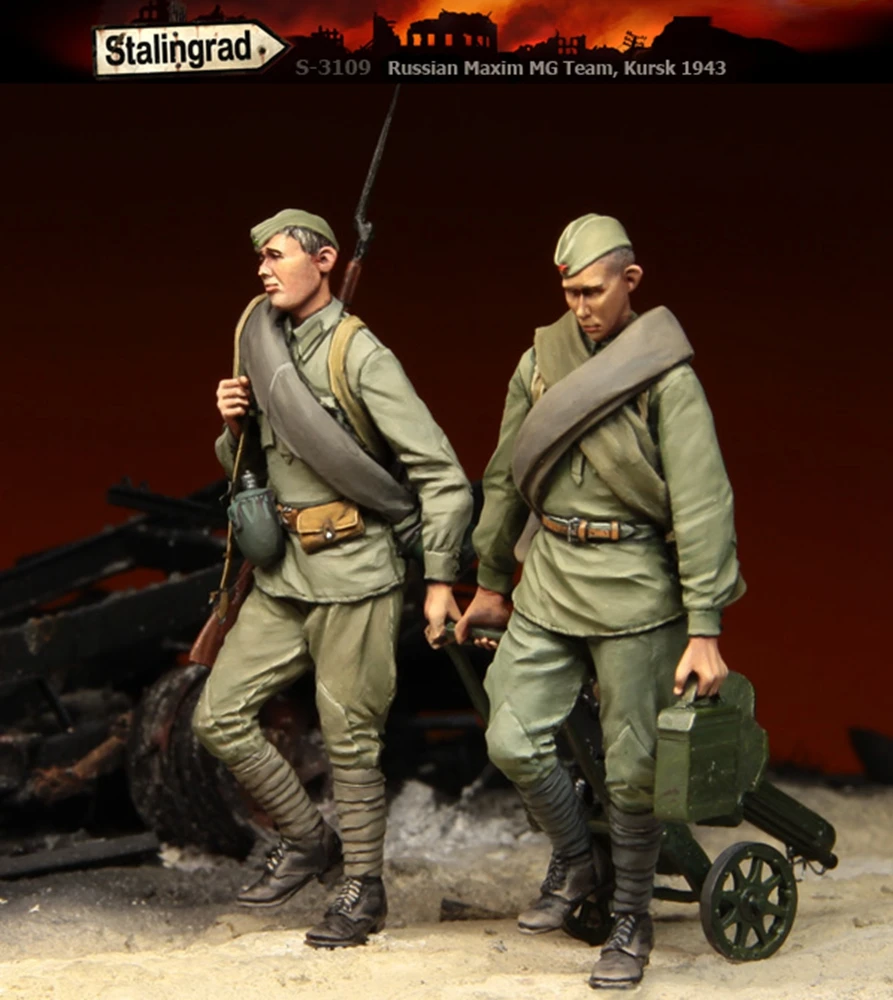 

1/35 model kit resin kit Russian Maxim MG Team