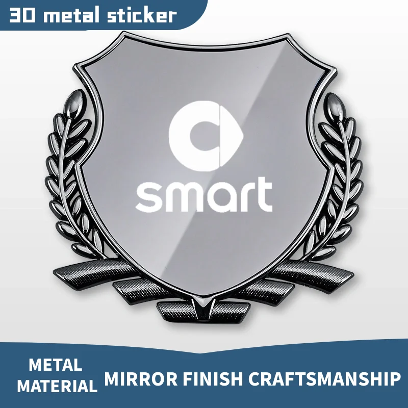 Metal Car Trunk Window Side Emblem Badge Decal Sticker For Smart Fortwo 451 45 453 Forfour EQ Cabrio