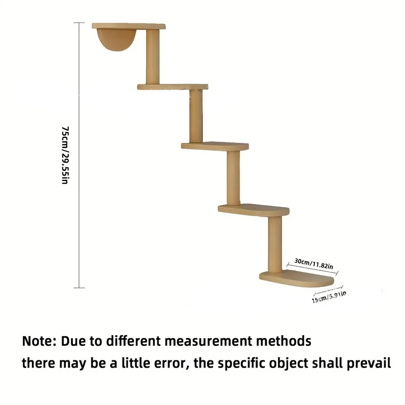 Wooden Wall-Mounted Cat Climber Set with Climbing Shelves Perches Balls Wood Indoor Cat Furniture for Kittens Play Space-saving