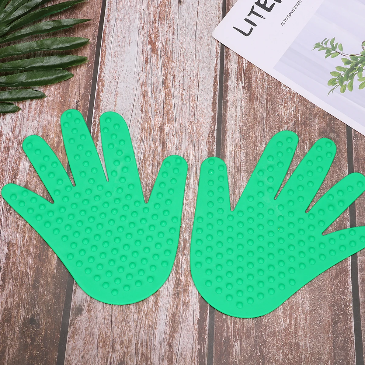 Patches de impressão de mão, folhas coloridas de ponto de massagem, adereço de treinamento de coordenação para crianças, adesivo educacional verde