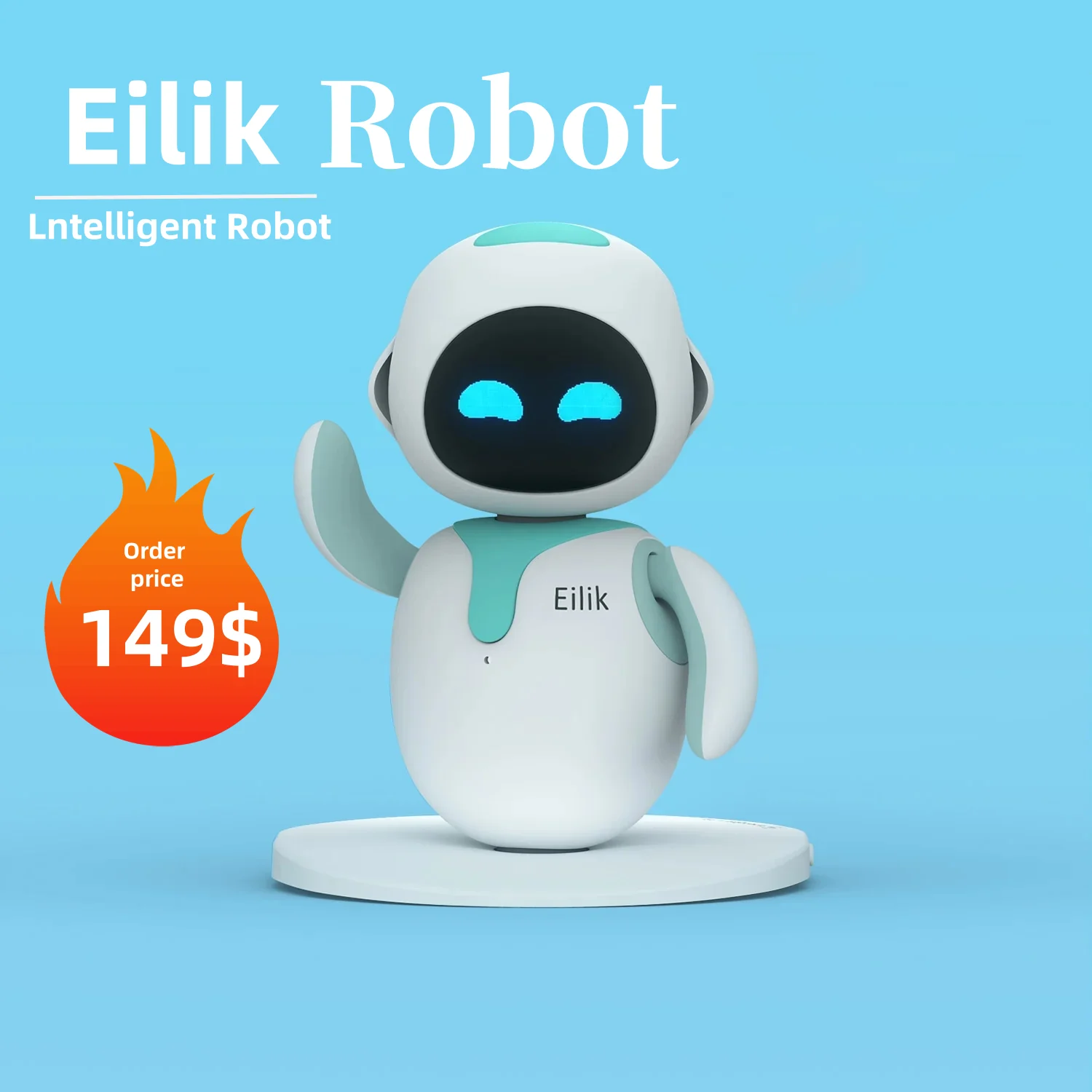 Robot Eilik électronique intelligent pour animaux de compagnie, bureau AI, robot Emo, beau senior, tournesol, échanges, cadeaux de vacances originaux