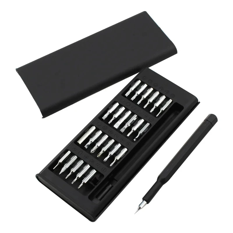 Conjunto de chaves de fenda multifuncionais para uso doméstico, 24 peças, para desmontagem e manutenção de computadores e telefones, conjunto de ferramentas de precisão para computador e telefone