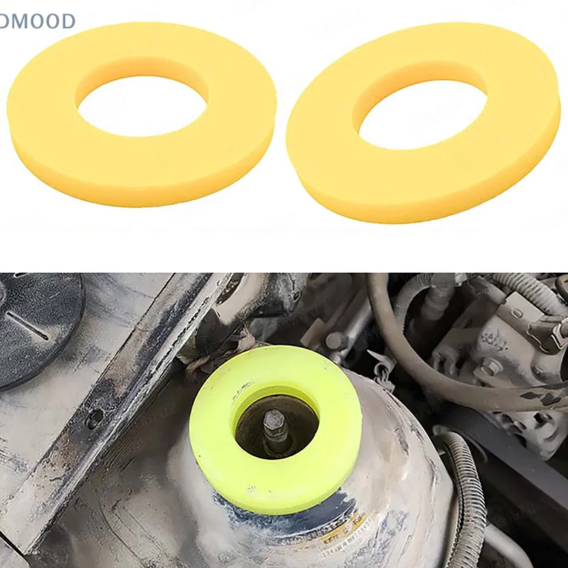 2pcs Rubber Bushing Dampers Front Strut Top Mount Tower Suspension Steering Shock-Absorbing Bearing Washer Silencer Pad