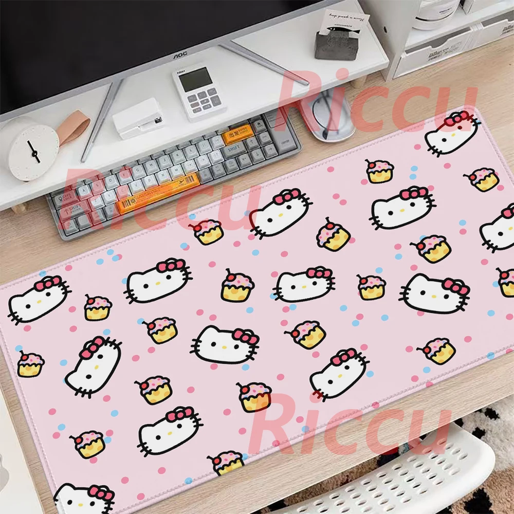 Many people like it hellokitty Anime electronic sports Keyboard lock-edge Extended 400x900 Office XXL size protection Mouse pad