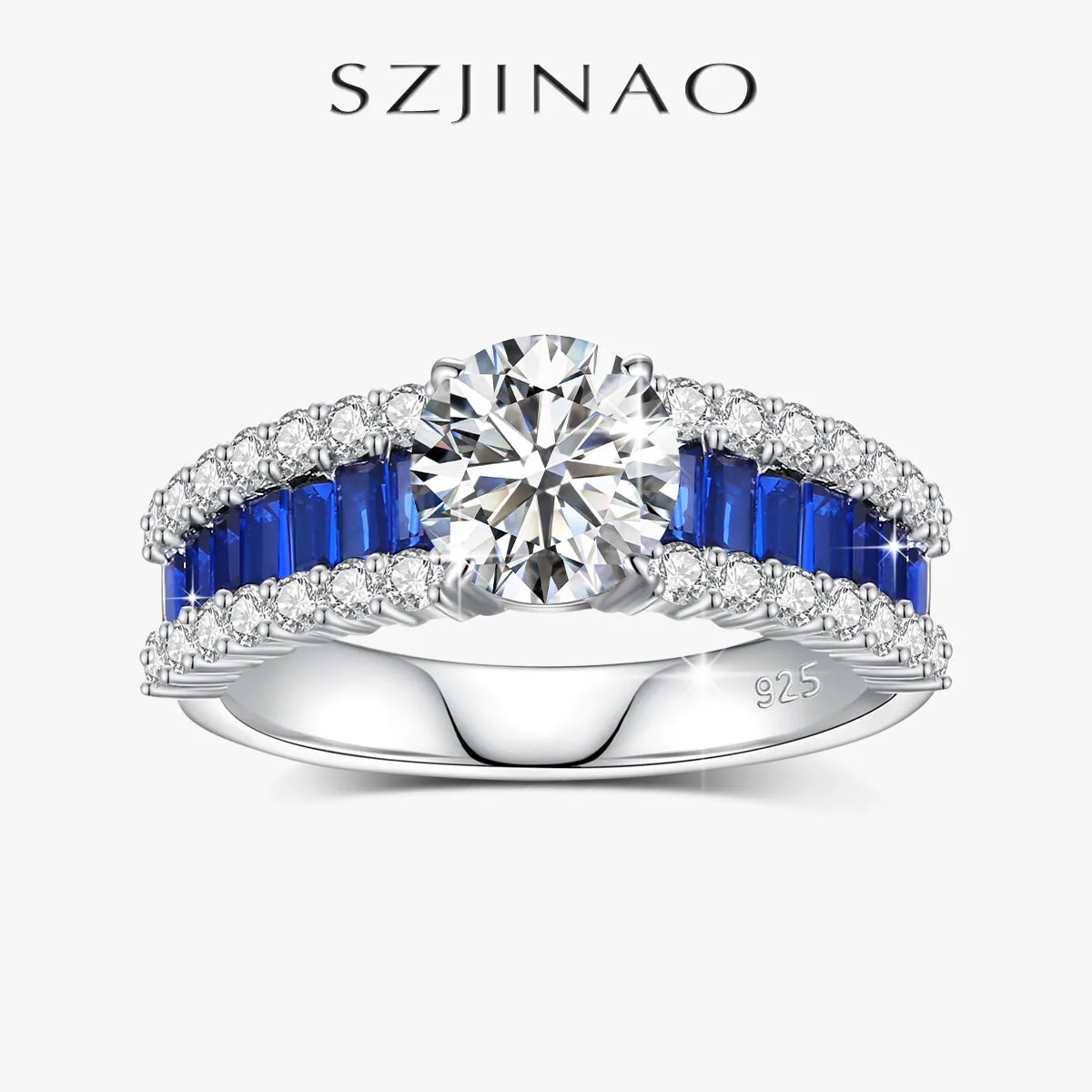 

Кольца для помолвки с муассанитом круглой огранки 1.0 карата для женщин и мужчин, из стерлингового серебра 925 пробы, с выращенными в лаборатории бриллиантами, обручальные кольца, ювелирные изделия высокого качества