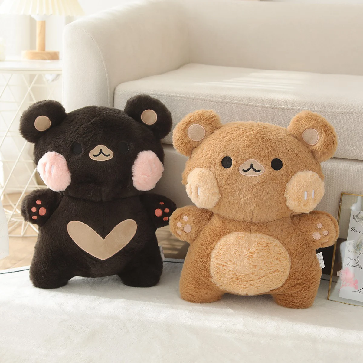 40 cm Cartoon Riesenpanda Puppe Plüschtier Kawaii Kuscheliges Tier Gefülltes Flauschiges Plüschtier Peluche Grau Grün Lila Braun Rosa Geschenk