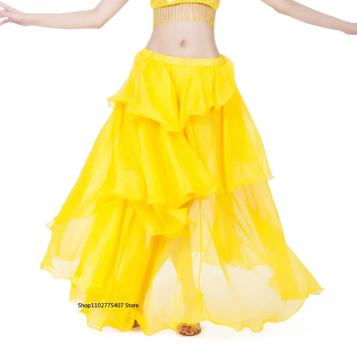 ChiffonCake Spiral Dance Skirt Belly Dance Large Wave Skirt Summer Season Chinese Mainland Origin gymnastics dance costume